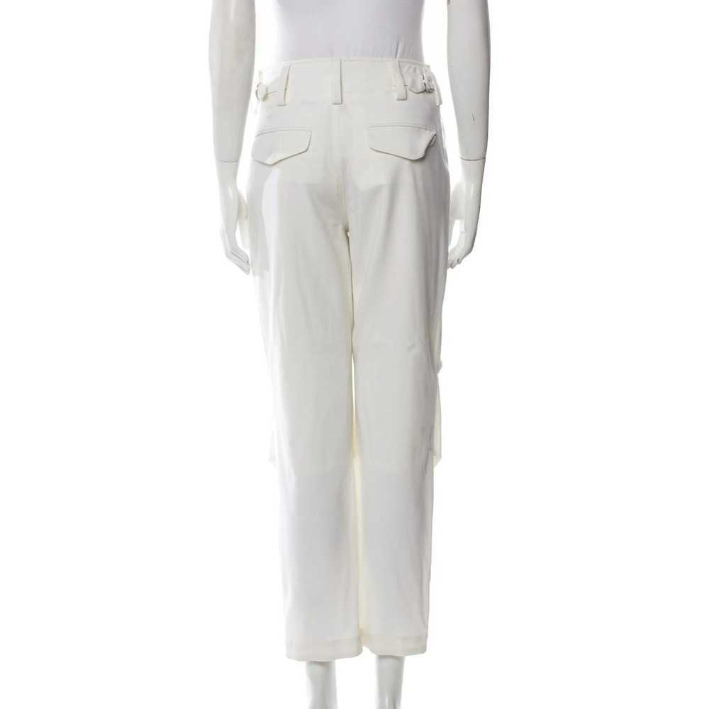 Nells Nelson Cream Virgin Wool Pants – Size M/38IT – High-Rise – Straight Leg